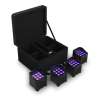 KIT COMPLET DE 4 PROJECTEURS FREEDOMPARH9IPX4 CHAUVET AVEC CHARGEUR